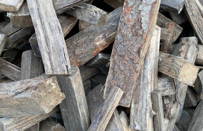 Seasoned firewood stack